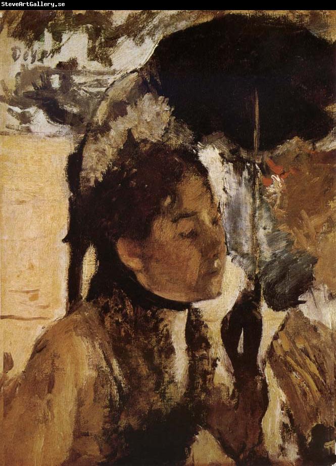 Edgar Degas The Woman Play Parasol